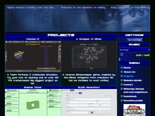 main/projects screenshot
