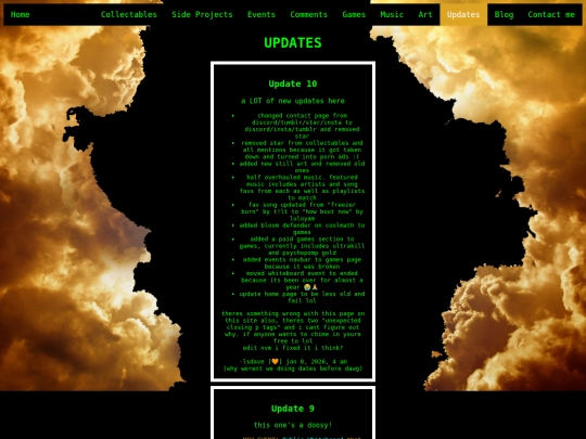 updates screenshot