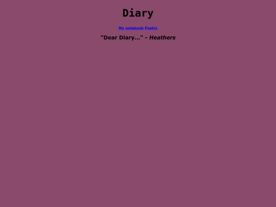 diary screenshot