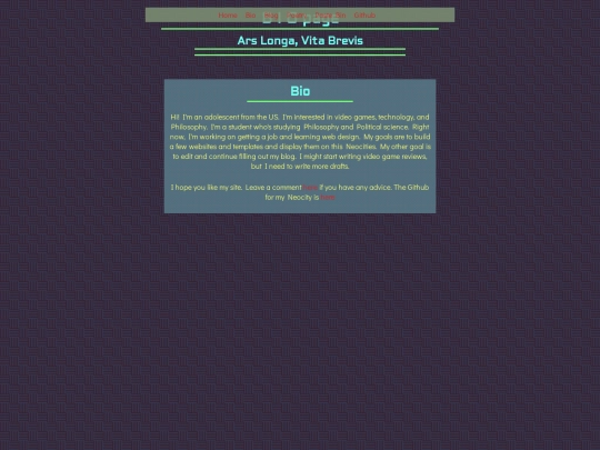 bio screenshot