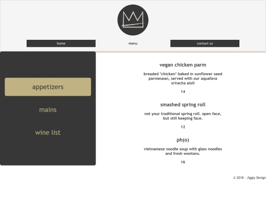 menuPage screenshot