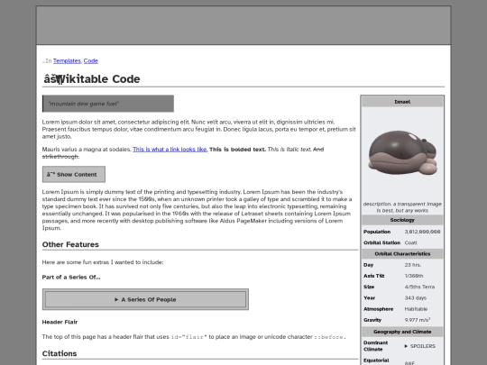 Wiki/examplePage screenshot
