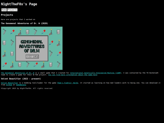 projects screenshot
