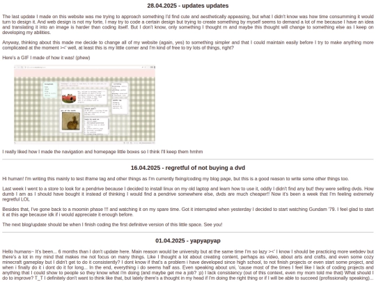 blog/posts screenshot