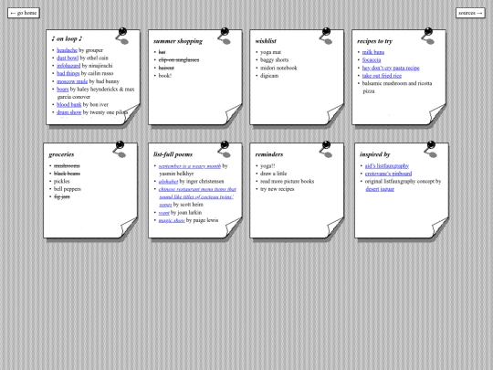 lists screenshot