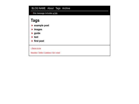 tags screenshot
