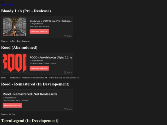 projects screenshot