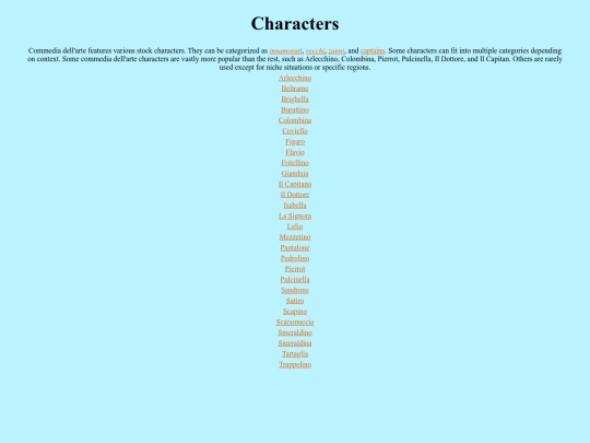 Characters screenshot