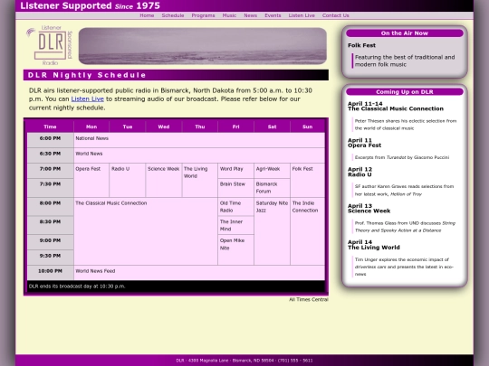Tutorial 6/dlr_evenings screenshot