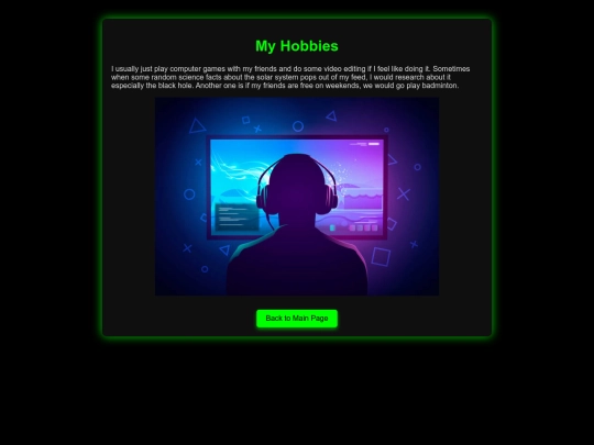 hobbies screenshot