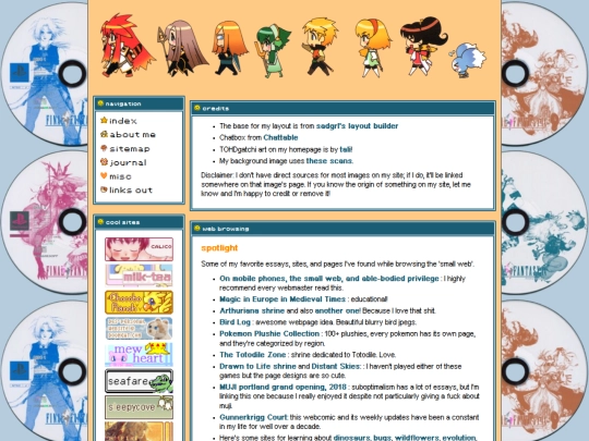 links screenshot
