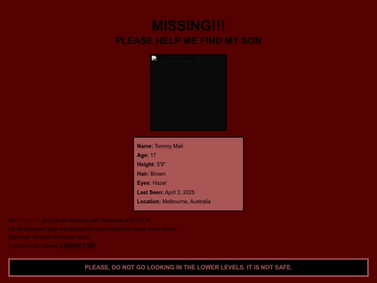 missing-person screenshot