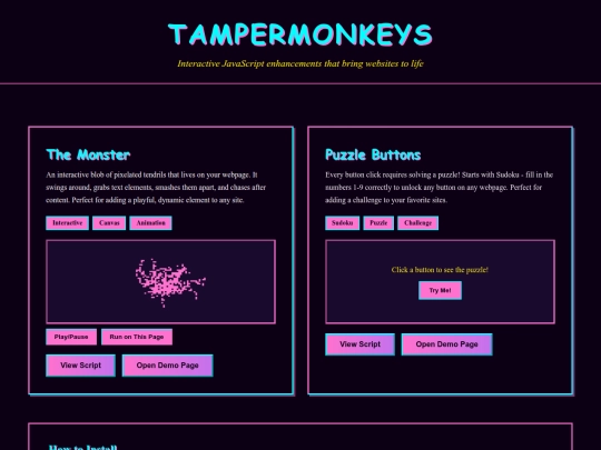 TAMPERMONKEYS screenshot
