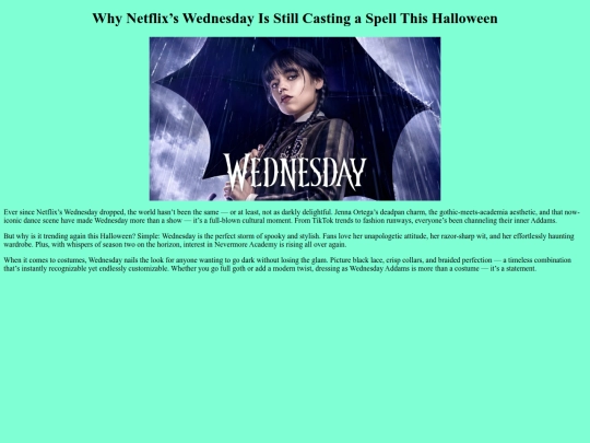 Halloween/wenesday screenshot