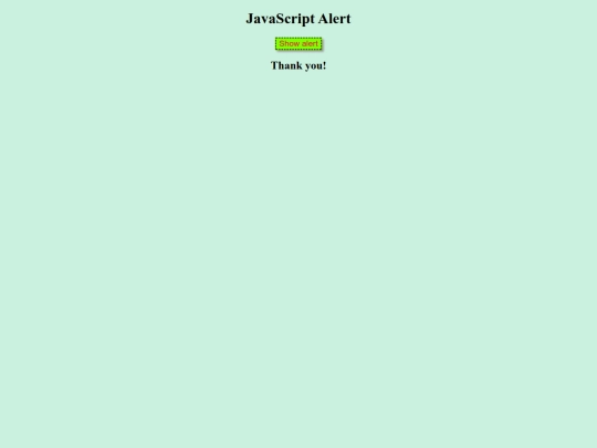 JavaScript/Alert screenshot
