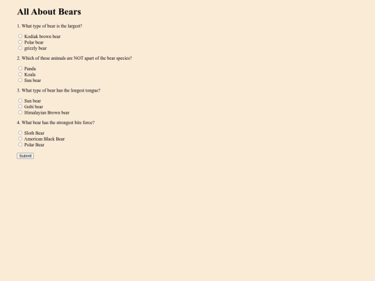 JavaScript/JavaScriptQuiz screenshot