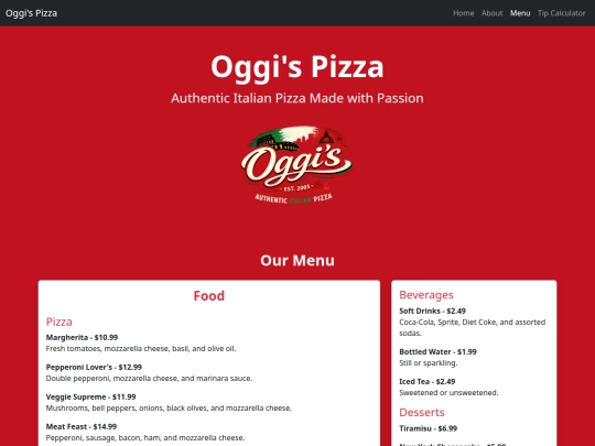 Oggi's_Pizza/menu screenshot