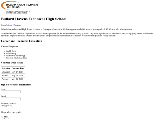 WEB-DESIGN/BullardOpenHouse screenshot