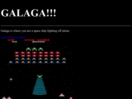 Galaga screenshot