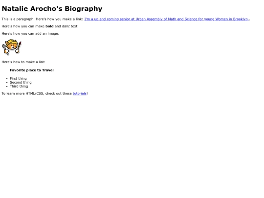 Biography screenshot