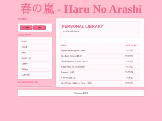 Pages/Library screenshot