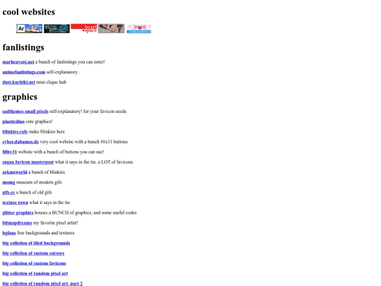 links screenshot