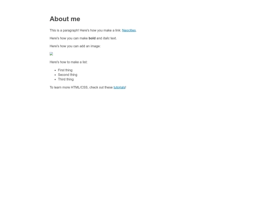 about/Me screenshot