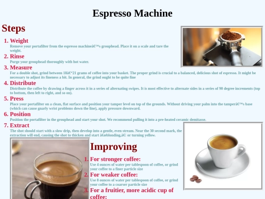 EspressoMachine screenshot