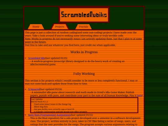 projects screenshot