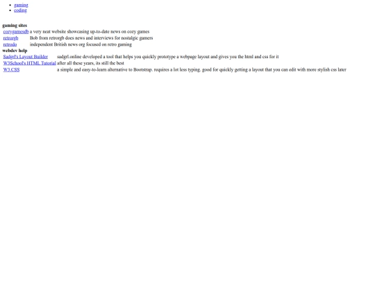 content/bookmarks screenshot