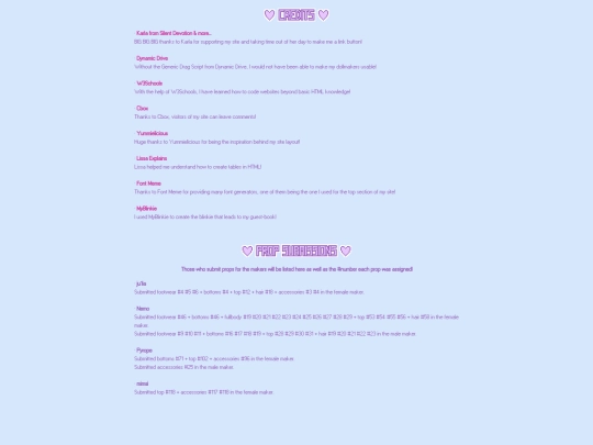 Pages/General/Credit screenshot