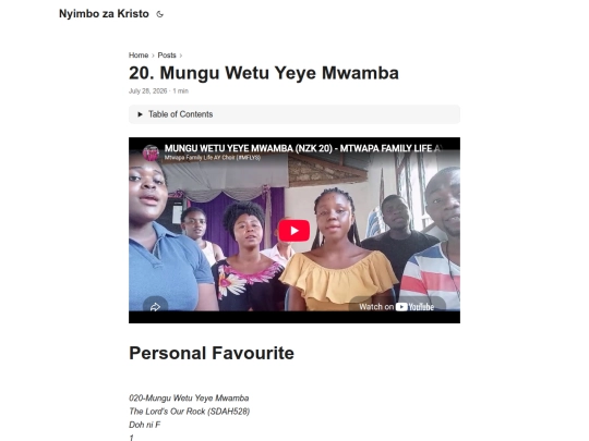 posts/20.-mungu-wetu-yeye-mwamba screenshot