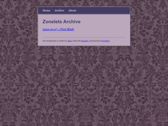 blog/archive screenshot