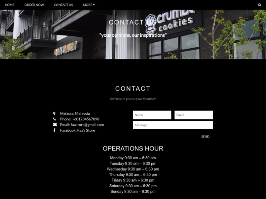 contact us screenshot