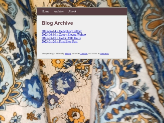 blog/archive screenshot