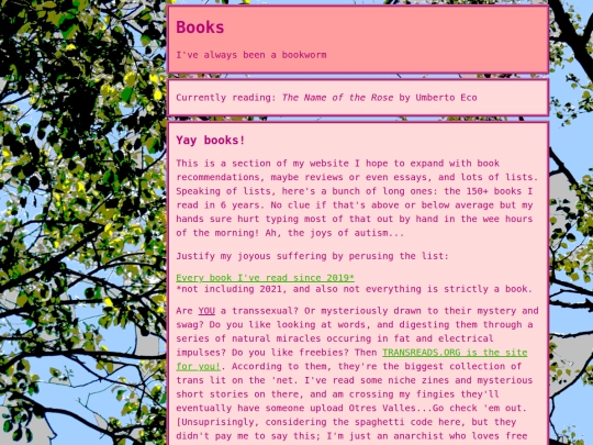 interests/books screenshot