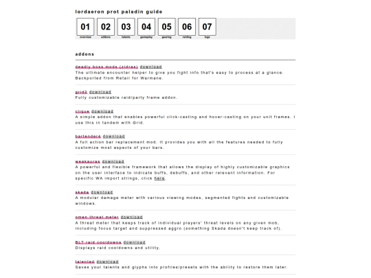 addons screenshot