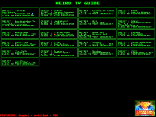 weirdTVschedule screenshot
