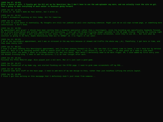 changelog screenshot
