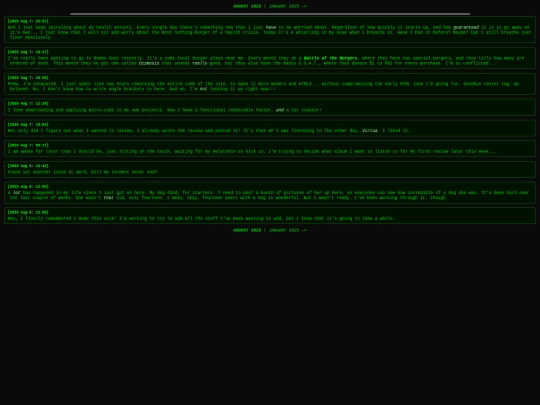 microblog/changelog screenshot