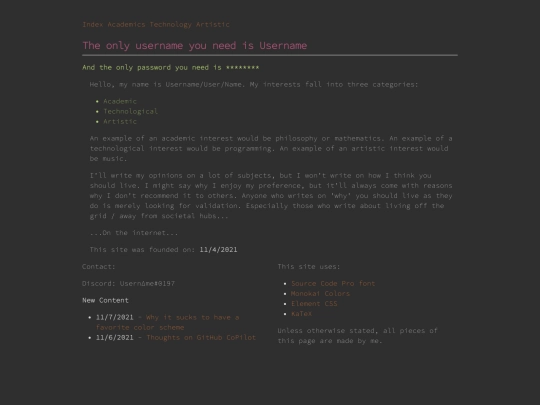 index screenshot