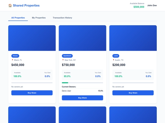 Shared-Properties-App screenshot
