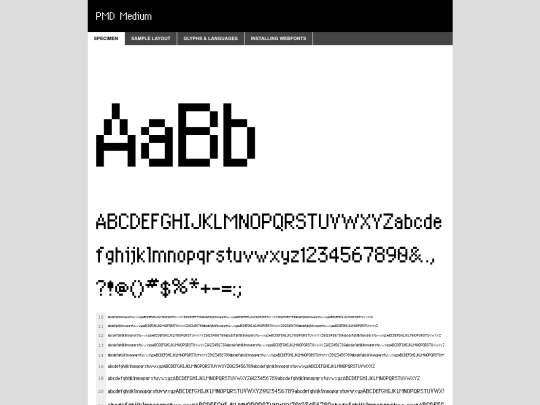 fonts/pmd_1.1-demo screenshot