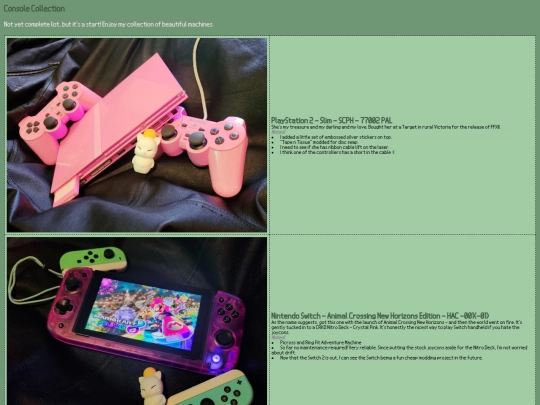 consoles screenshot