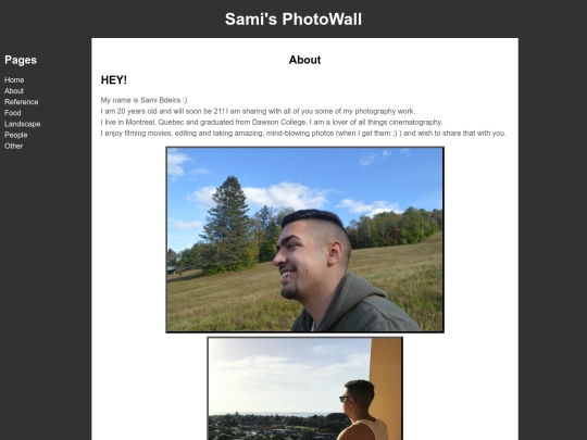 website project/about screenshot