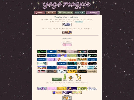 links screenshot