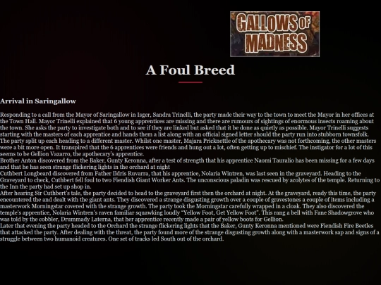 Gallows of Madness/Foul screenshot