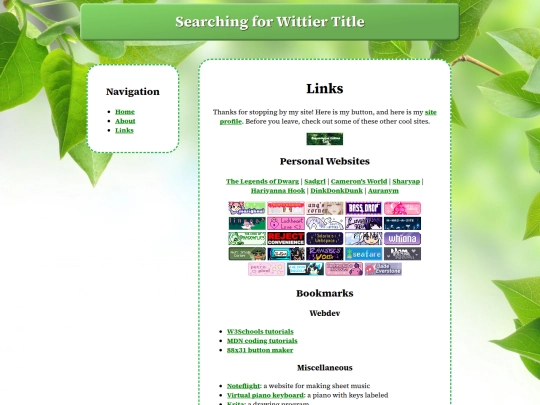 links screenshot