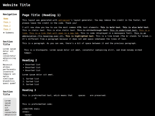 index screenshot