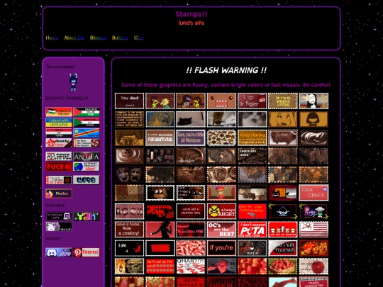 stampspage screenshot